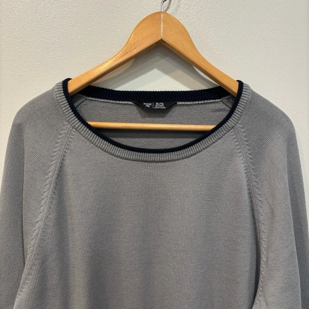 Rhone Crewneck Pullover Knit Gray Sweater Men’s Size XL